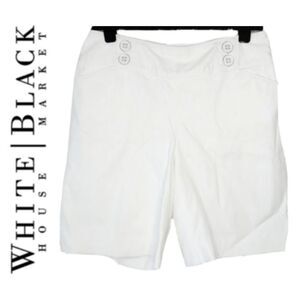 WHITE HOUSE BLACK MARKET SHORTS - WHITE